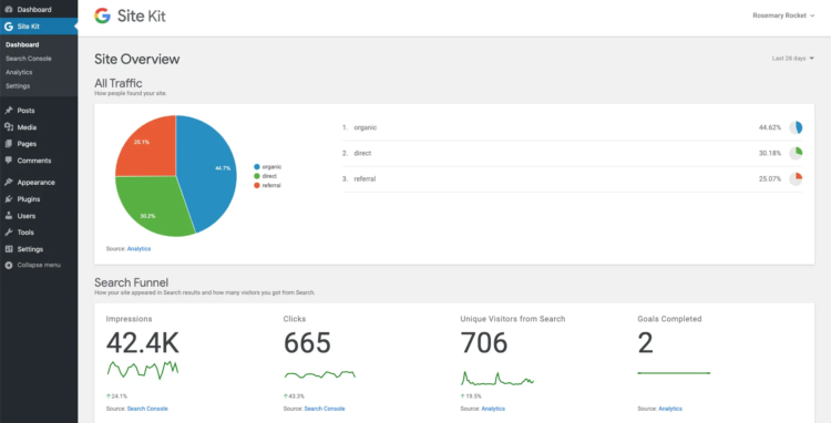 Best WordPress Plugins To Increase Web Traffic 8 google site kit