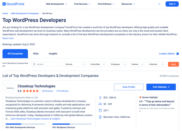 16 Best Places to Find WordPress Developers 10 WordPress Developers on GoodFims