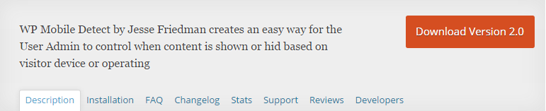 WordPress Plugins That Make Your Site Mobile-compatible 3 WordPress Plugin WP Mobile Detect