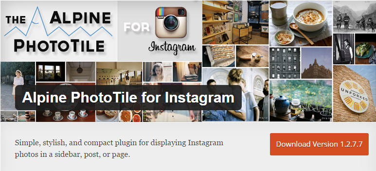 How to Add Instagram photos and videos to Your WordPress Site 9 alpine-phototile-for-instagram