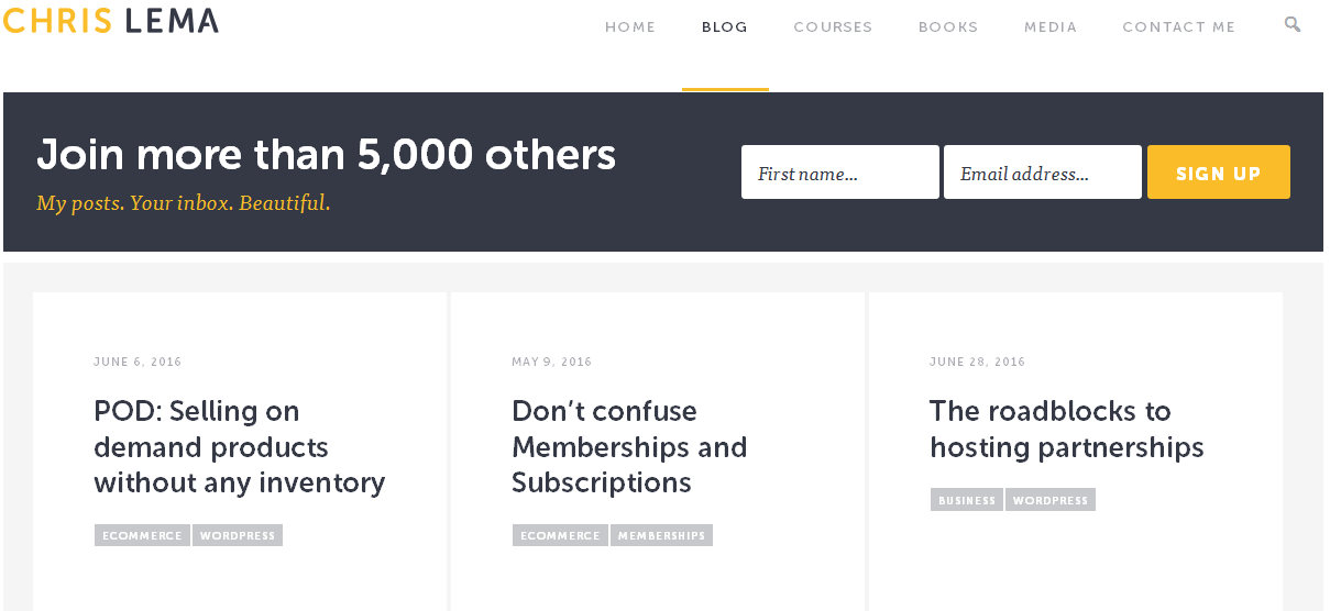 Top 30 Free Websites To Learn WordPress 27 chris-lemma