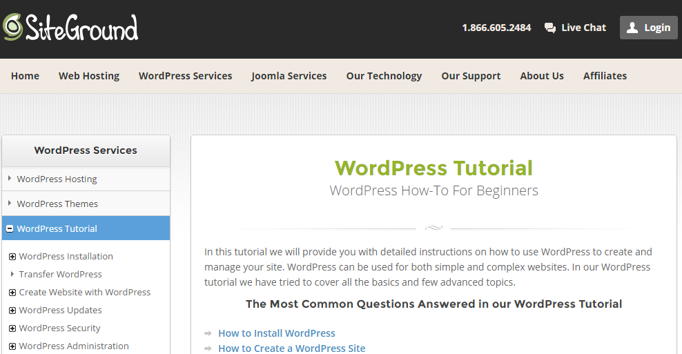 Top 30 Free Websites To Learn WordPress 7 site-ground