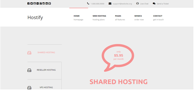 Top WordPress Web Hosting Themes 6 Hostify