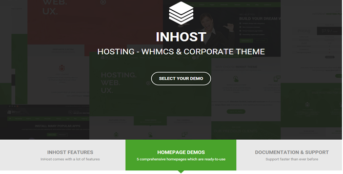 Top WordPress Web Hosting Themes 2 InHost