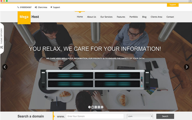 Top WordPress Web Hosting Themes 5 Mega Host
