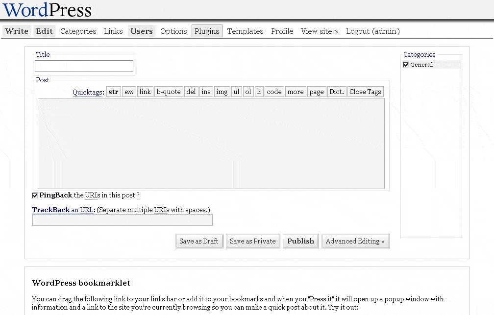 WordPress Updates and History - Evolution of WordPress 5 WordPress-1.2
