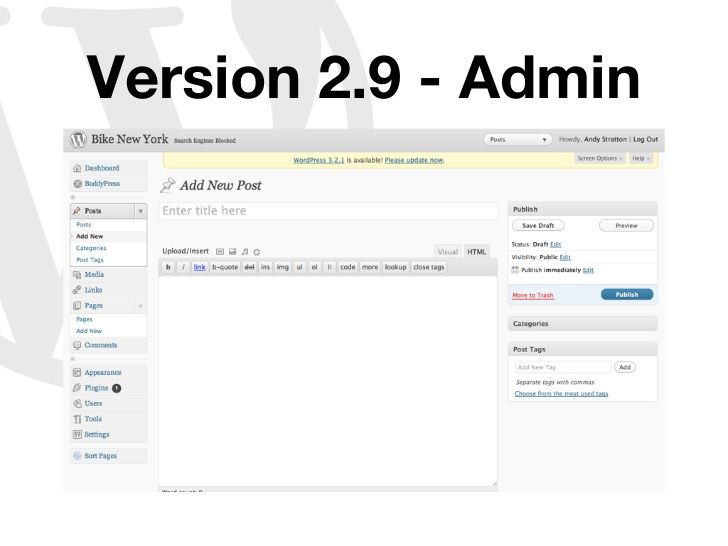 WordPress Updates and History - Evolution of WordPress 15 wordpress-2.9