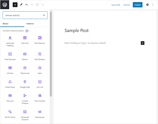 Best Gutenberg blocks plugins for WordPress 6 Ultimate Addons for Gutenberg