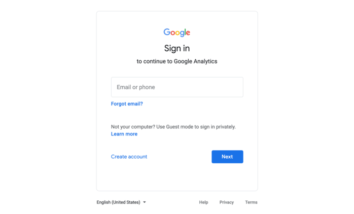 How to Add Google Analytics 4 to WordPress? 4 google analytics login page