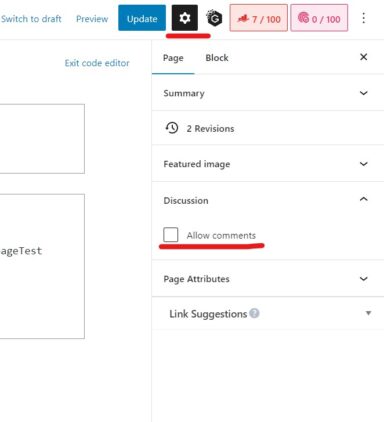How To Disable Comments In WordPress? 7 Page discussion allow comments