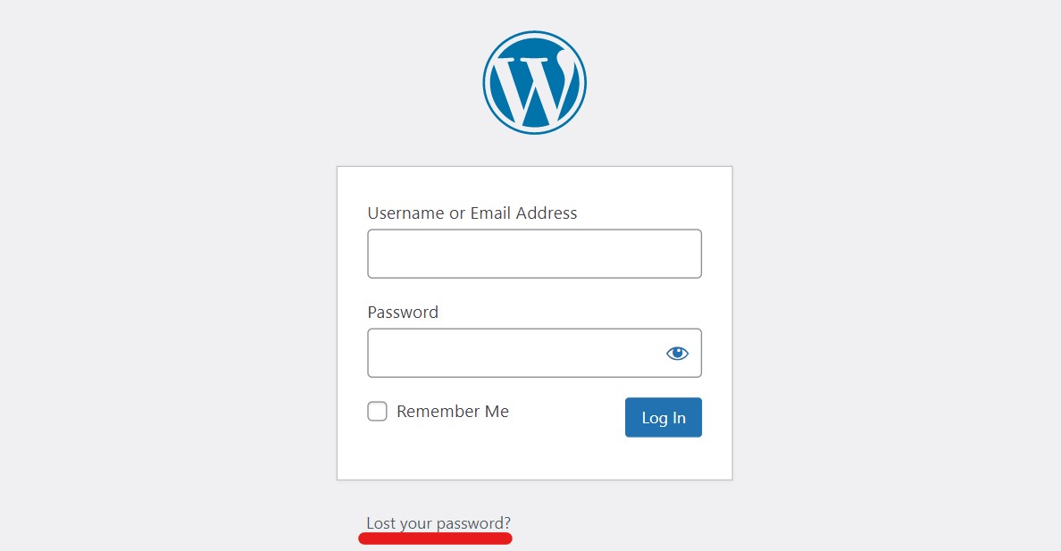 How to Recover WordPress Password 2 Password Reset WordPress 'Lost your Password?' link