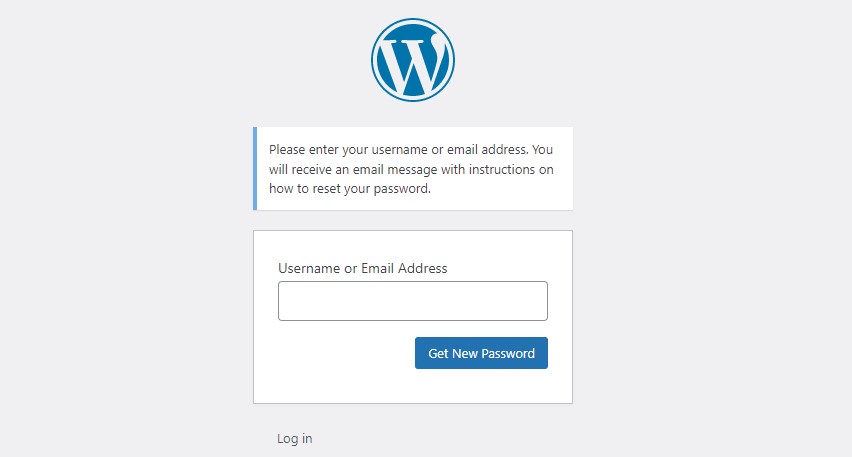 How to Recover WordPress Password 3 Password Reset Request Page