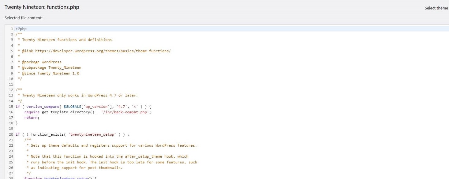 How to Recover WordPress Password 4 Functions.php file WordPress