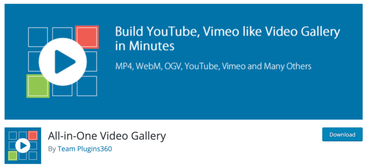 WordPress Gallery Plugins For 2024 8 All in One Video Gallery – WordPress plugin WordPress org