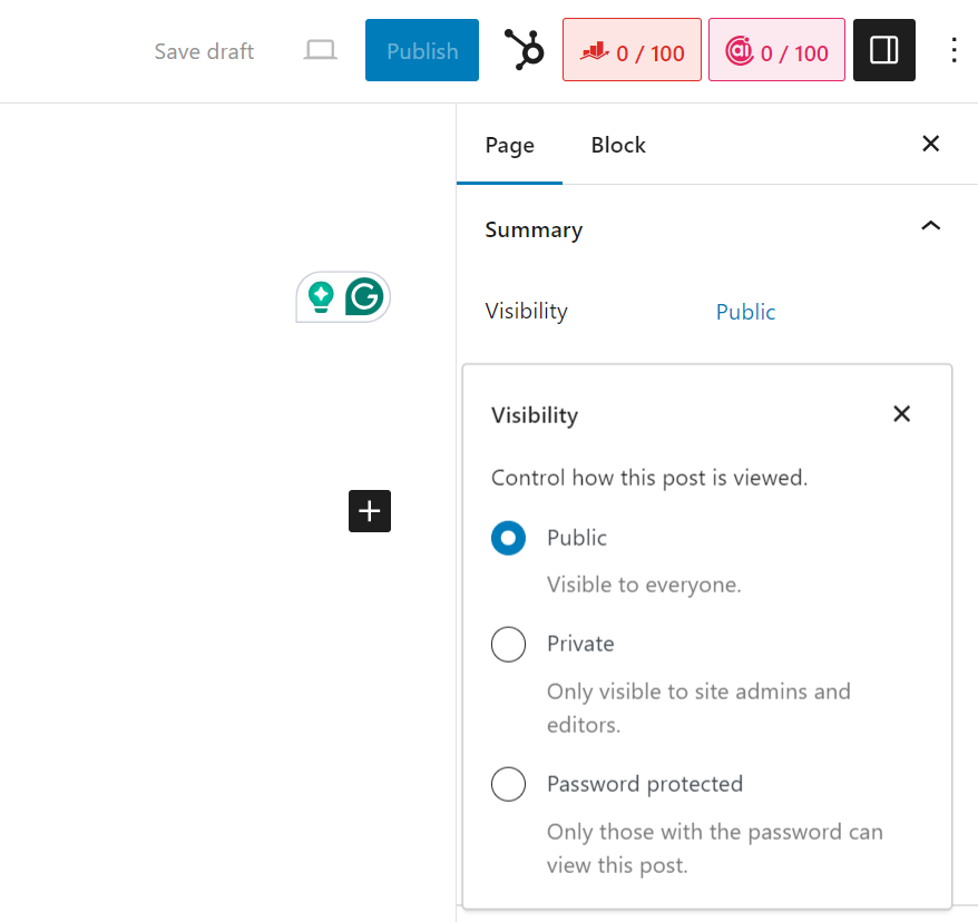 How to Hide a Page in WordPress? 2 Hide a WordPress page using Visibility feature