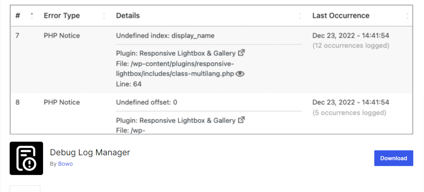 How To Check WordPress Error Logs? 2 Debug Log Manager WordPress Plugin for WordPress error logging