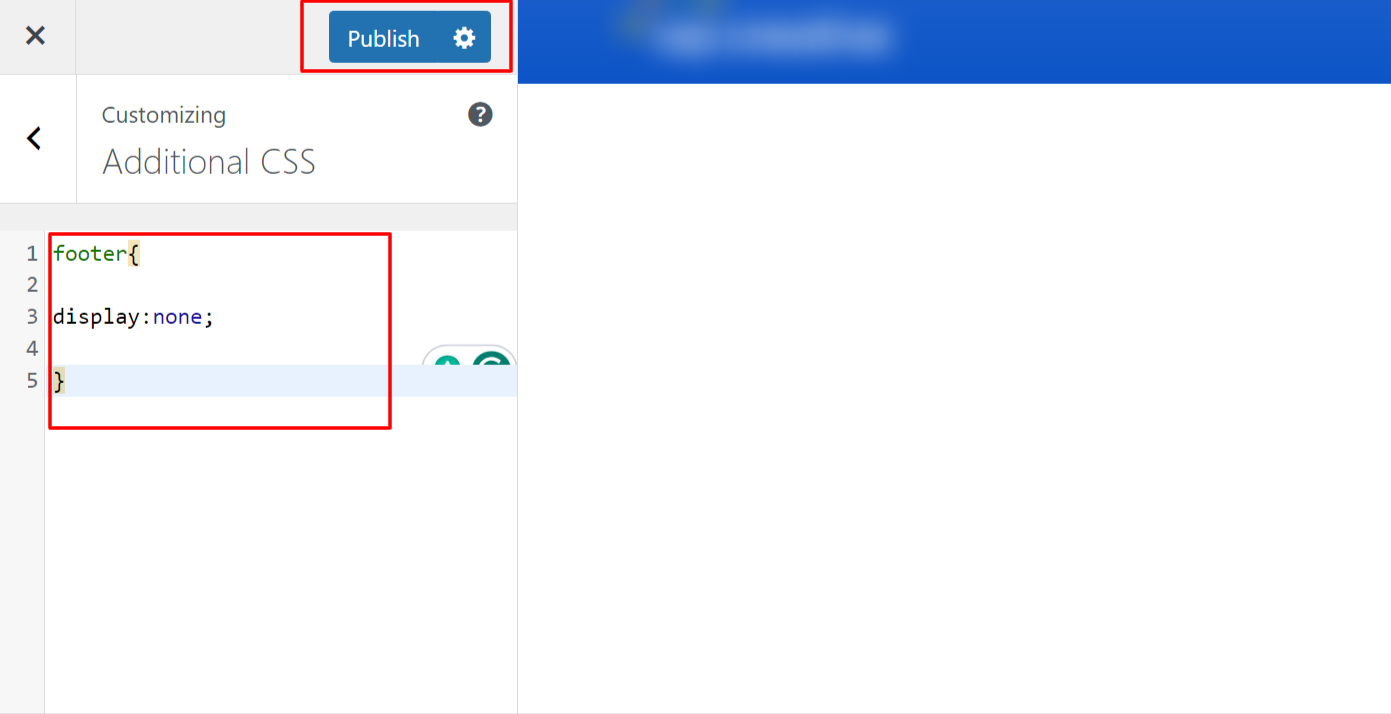 How To Edit Footer In WordPress 10 Adding custom CSS to remove entire WordPress footer