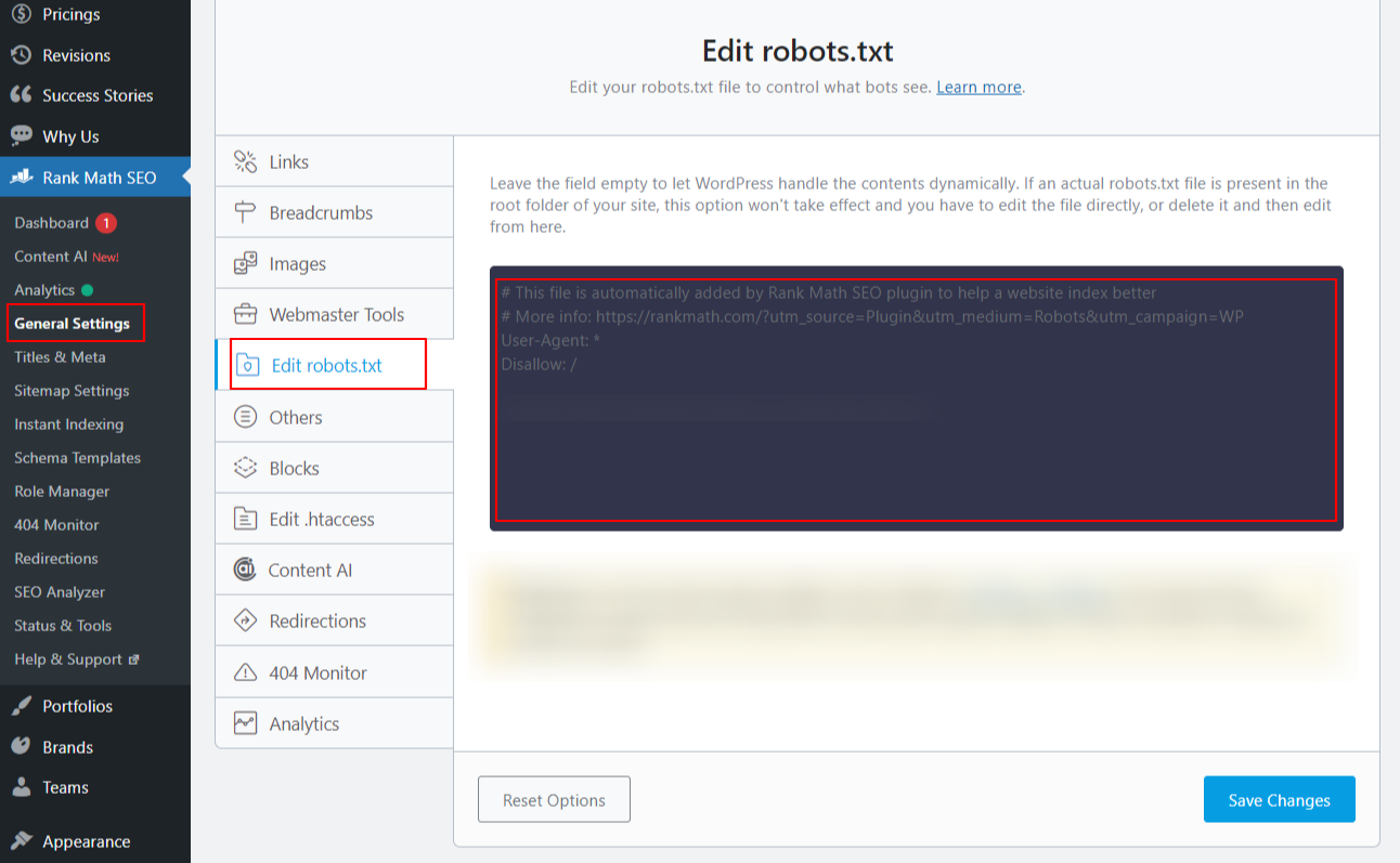 Beginners Guide To Optimising Robots.txt In WordPress 3 Edit robots.txt using RankMath