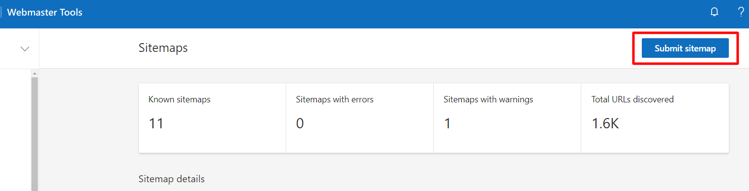 How to submit XML sitemap to Google and Bing? 7 Bing Webmaster Tools Sitemap