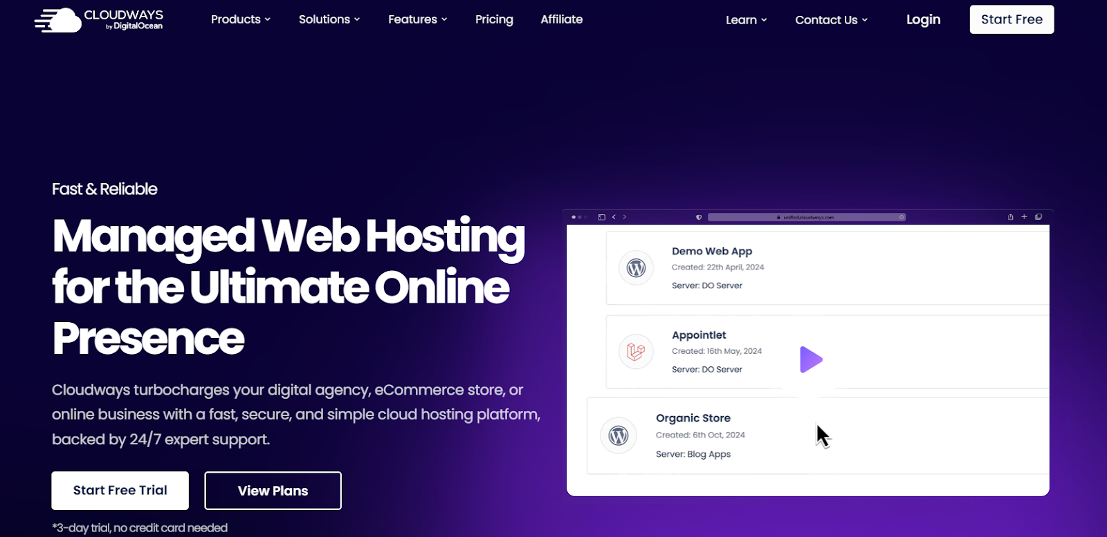 Core Web Vitals: A Complete Guide for the Marketers 4 Cloudways Homepage After Core Web Vitals Optimisation
