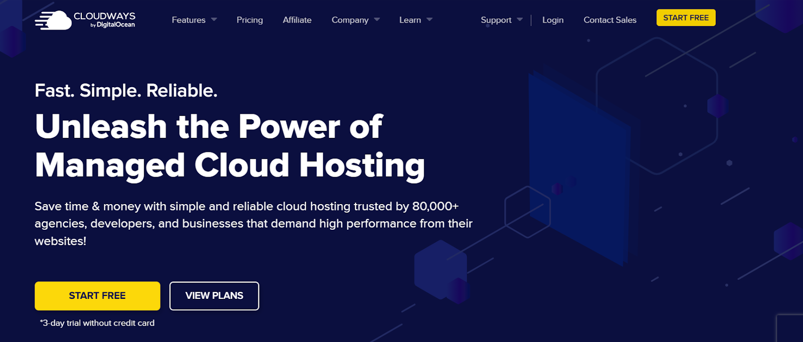 Core Web Vitals: A Complete Guide for the Marketers 3 Cloudways Homepage Before Core Web Vitals Optimisation