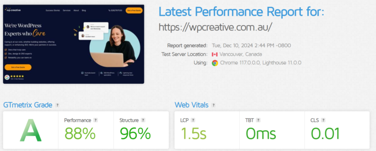 5 Best Online Performance Tests for WooCommerce Stores to Boost Speed in 2026 2 GTMetrix Dashboard