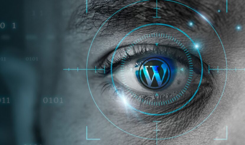 Is WordPress Secure? Insights from Best Industry Experts 9 Wordpress logo reflected on the pupil of the eye