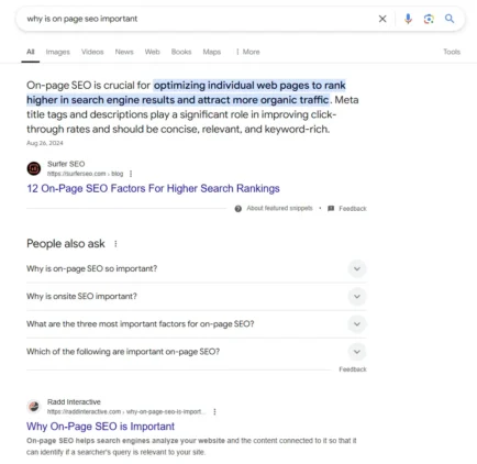 A Comprehensive Guide to On-Page SEO 14 featured snippet as an on-page SEO element