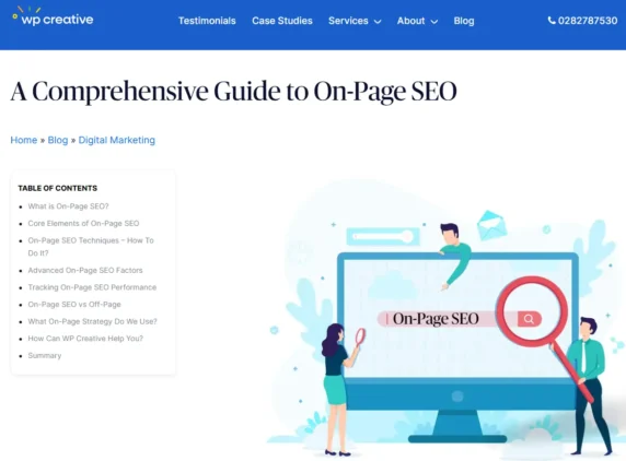10 Types of Content to Boost your Web Traffic 2 A comprehensive guide to on-page SEO article on WP Creative
