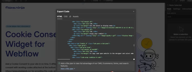 How to Transfer Webflow Site to Another Account? 5 webflow export zip code components