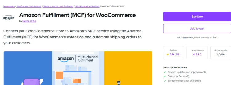 6 Ways To Integrate WordPress with Amazon 11 Amazon Fulfillment for WooCommerce integration for automated shipping and order management.