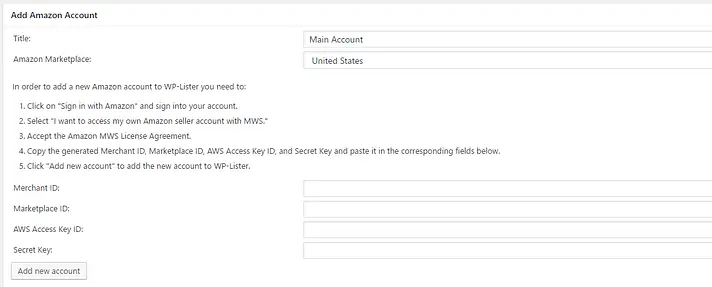 6 Ways To Integrate WordPress with Amazon 2 WP-Lister plugin interface for connecting WooCommerce store to Amazon marketplace
