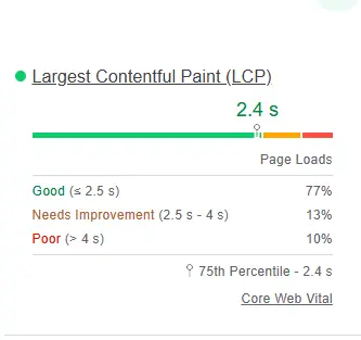 How To Score 100 On Google PageSpeed Insights Test 4 Website LCP score highlighting Largest Contentful Paint performance for fast page loading times