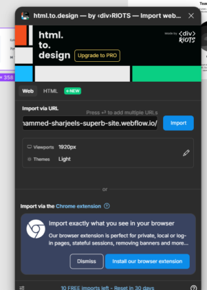 How to Use Figma to Webflow Plugin for Faster Development? 20 HTML to Design tool importing Webflow URL