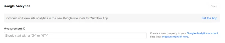 How to Add Google Analytics to Webflow Website? 7 Google Analytics measurement ID setup for Webflow site tracking