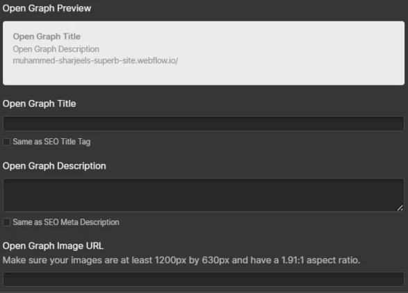Is Webflow Good for SEO? An Expert Evaluation for 2026 11 Open Graph Settings in Webflow for Social Media Sharing Optimisation