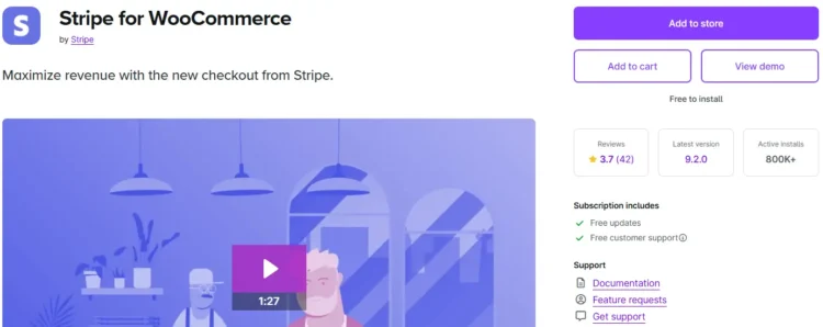 PayPal vs Stripe: Top WooCommerce Payment Gateway for 2026 3 Stripe for WooCommerce plugin interface highlighting seamless checkout and revenue optimisation.