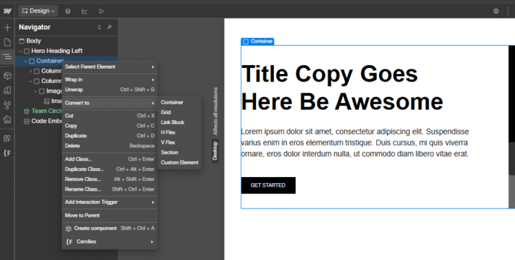 How to Convert PSD to Webflow: 3 Best Methods Explained 7 Building the Sections