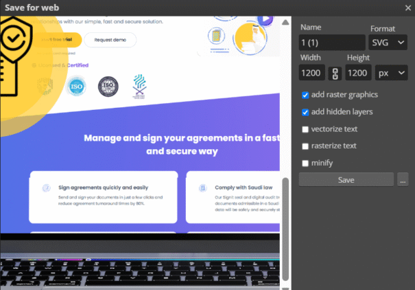 How to Convert PSD to Webflow: 3 Best Methods Explained 9 Convert PSD to SVG and Import to Figma