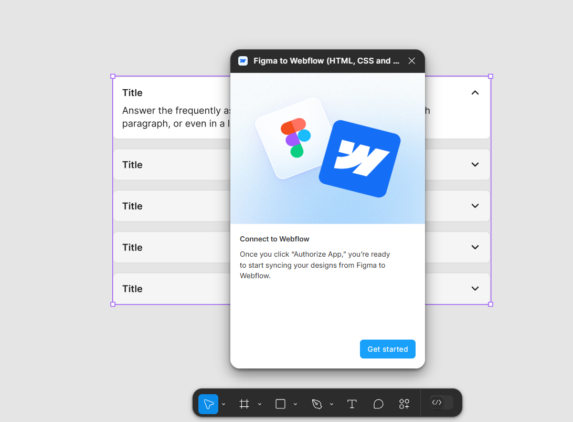 How to Convert PSD to Webflow: 3 Best Methods Explained 19 Figma to Webflow plugin authorisation screen