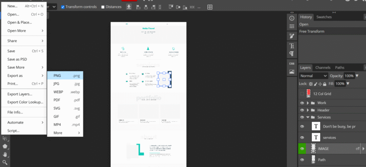 How to Convert PSD to Webflow: 3 Best Methods Explained 3 Exporting your images