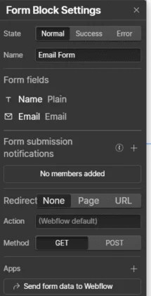 How to Use Webflow Lead Generation Forms in Australia Effectively 3 Form Block Settings