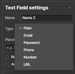 How to Use Webflow Lead Generation Forms in Australia Effectively 5 Text field settings