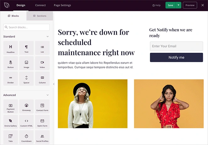 WordPress Maintenance Mode: How to Enable, Disable, & Troubleshoot It 14 Customise the Page SeedProd