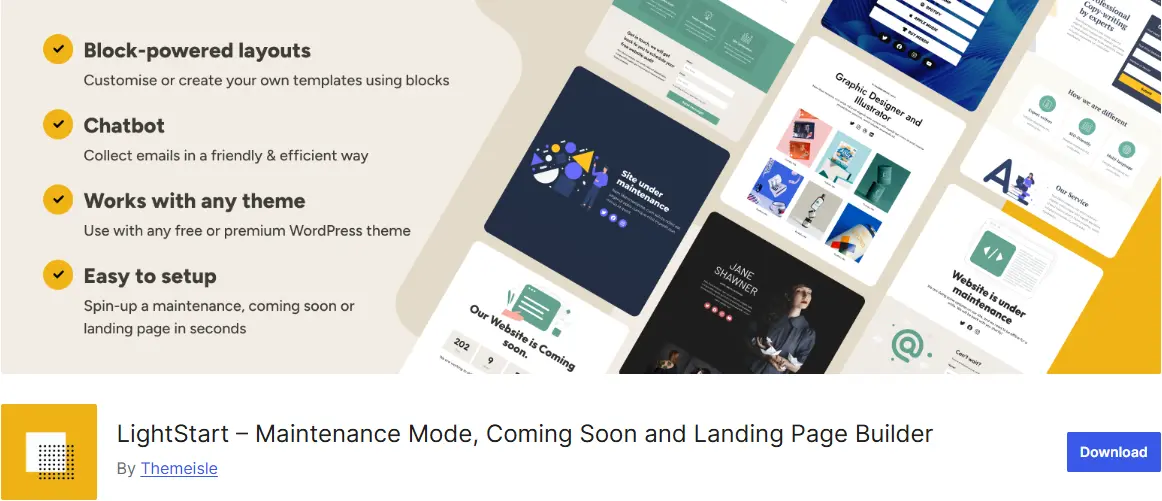 WordPress Maintenance Mode: How to Enable, Disable, & Troubleshoot It 4 LightStart Plugin