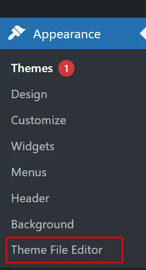 WordPress Maintenance Mode: How to Enable, Disable, & Troubleshoot It 3 WordPress Theme File Editor